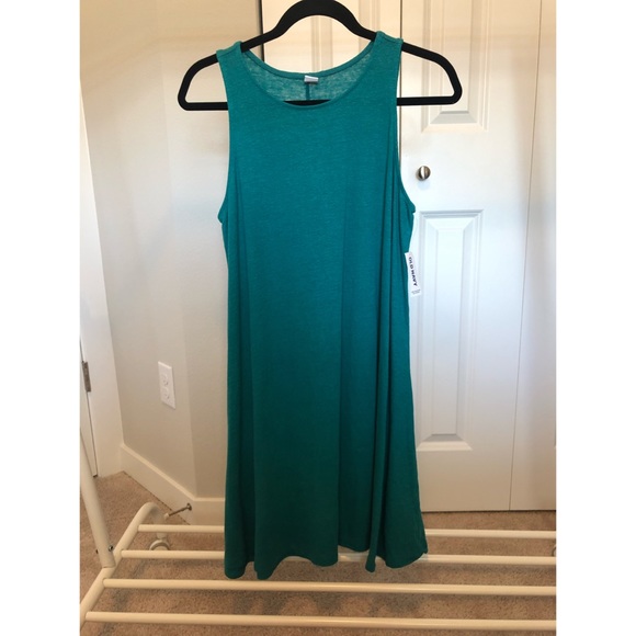 teal swing dress